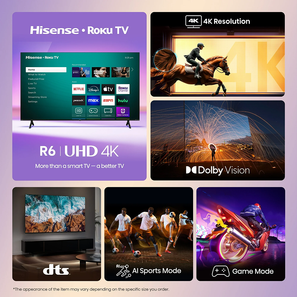 Hisense 85" Class 4K UHD LED LCD Roku Smart TV - 图片 7