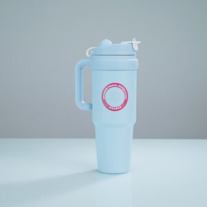 JAGABAN 1000ml Insulated Stainless-Steel Tumbler with Handle, Blue