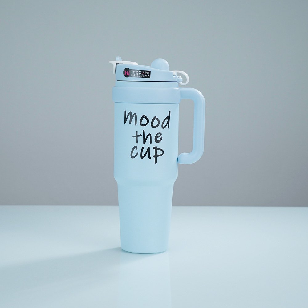 JAGABAN 1000ml Insulated Stainless-Steel Tumbler with Handle, Blue - 图片 3