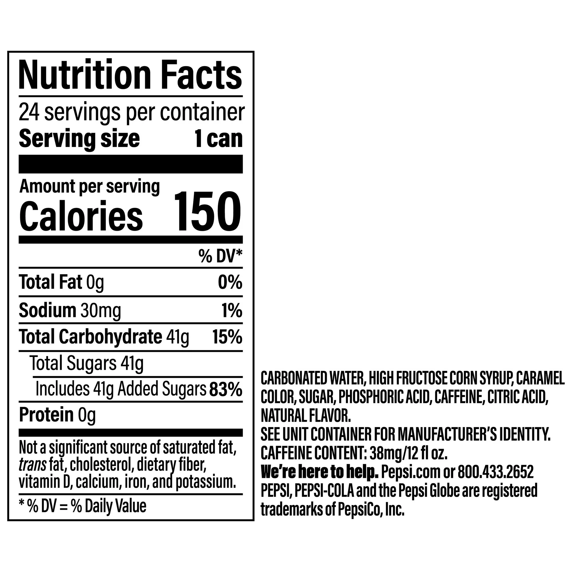 Pepsi Cola Soda Pop, 12 oz Cans, 24 Pack - 图片 2