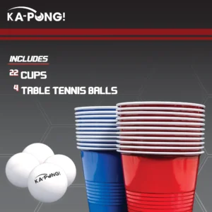EastPoint Sports Ka-Pong Plastic Cup Party Game Set - 22 Plastic Cups and 6 Ping Pong Balls