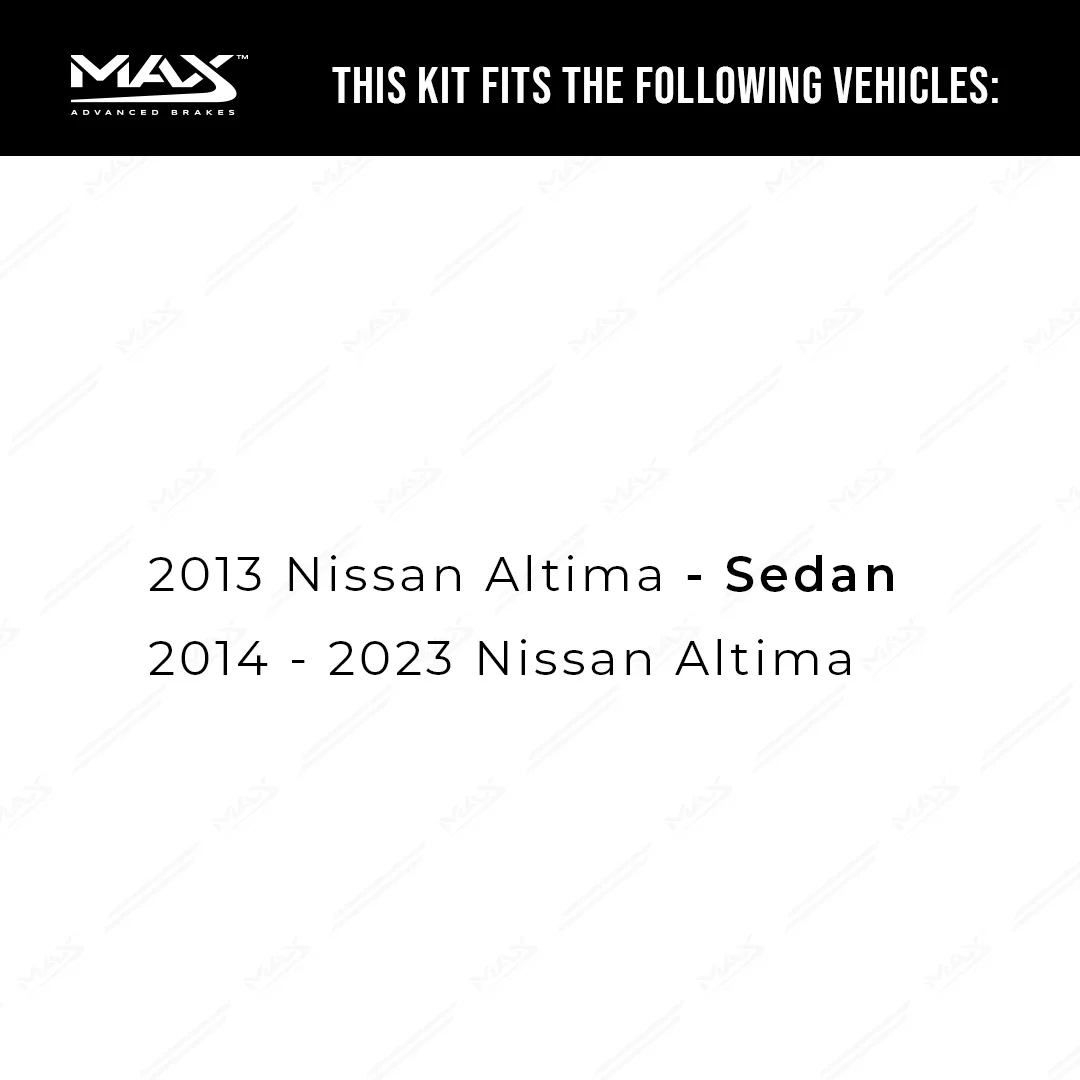 Max Advanced Brakes - Brake Kit for 2013 Nissan Altima Sedan 2014 2015 2016 2017 2018 2019 2020 2021 Nissan Altima Front Replacement Disc Brake Rotors and Ceramic Brake Pads - 图片 3