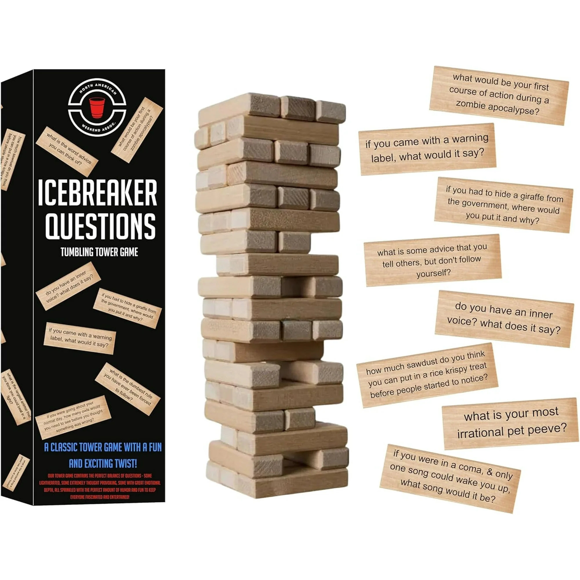 IceBreaker Questions - Tumbling Tower Game™