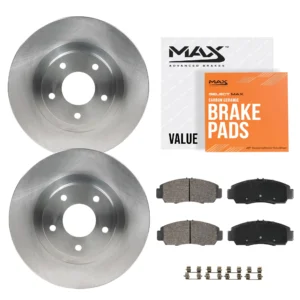 Max Advanced Brakes - Brake Kit for 2013 Nissan Altima Sedan 2014 2015 2016 2017 2018 2019 2020 2021 Nissan Altima Front Replacement Disc Brake Rotors and Ceramic Brake Pads
