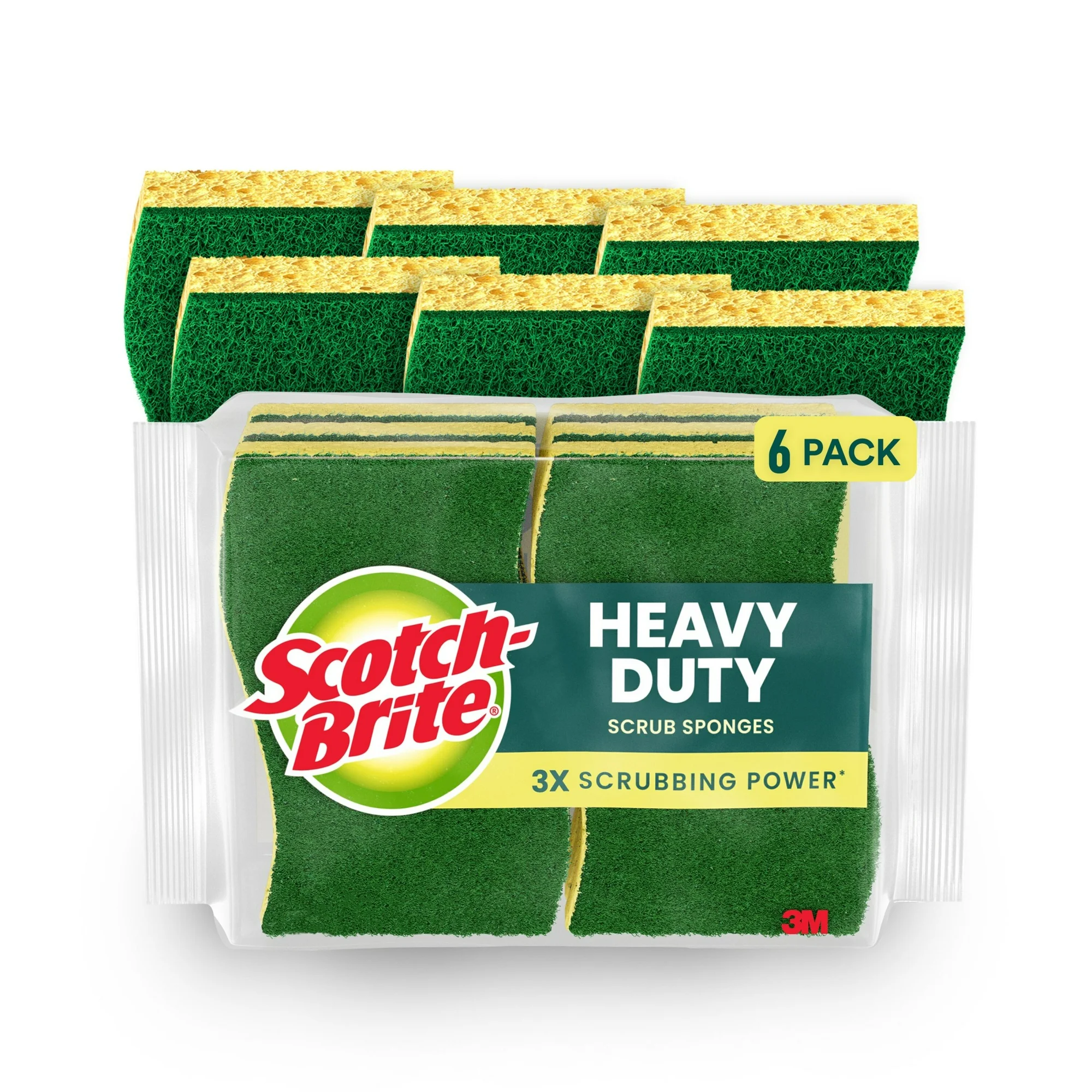Scotch-Brite Heavy Duty Scrub Sponge, 6 Sponges - 图片 5