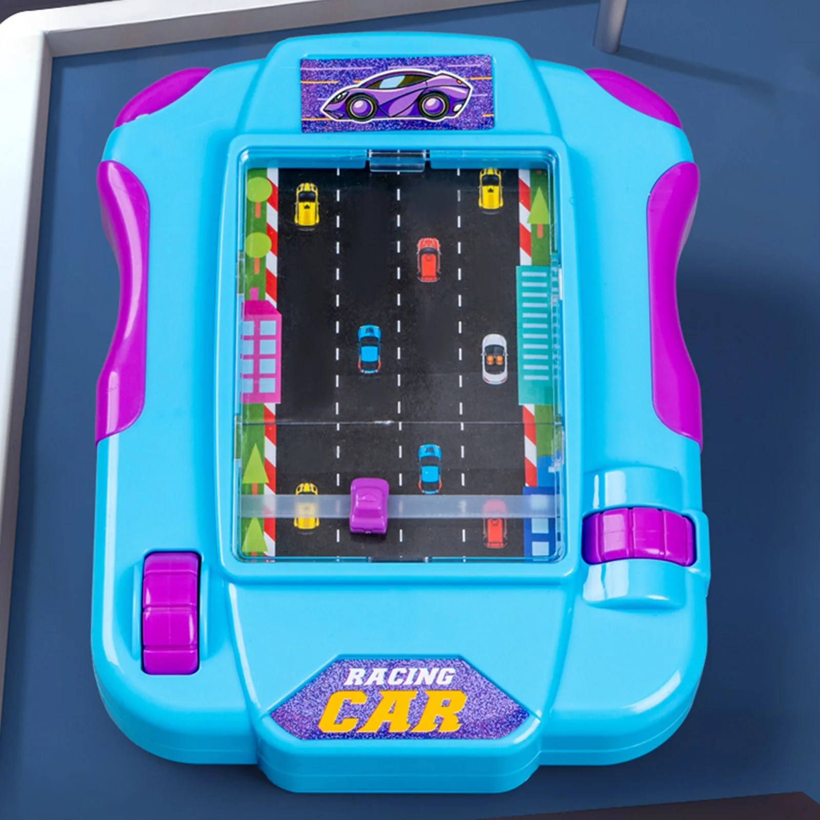 Racing Game Console, Kids Puzzle Board Game, Simulation Driving Toy, Parent-Child Interactive Toy, Portable Plastic Racing Challenge, Hand-Eye Coordination Training
