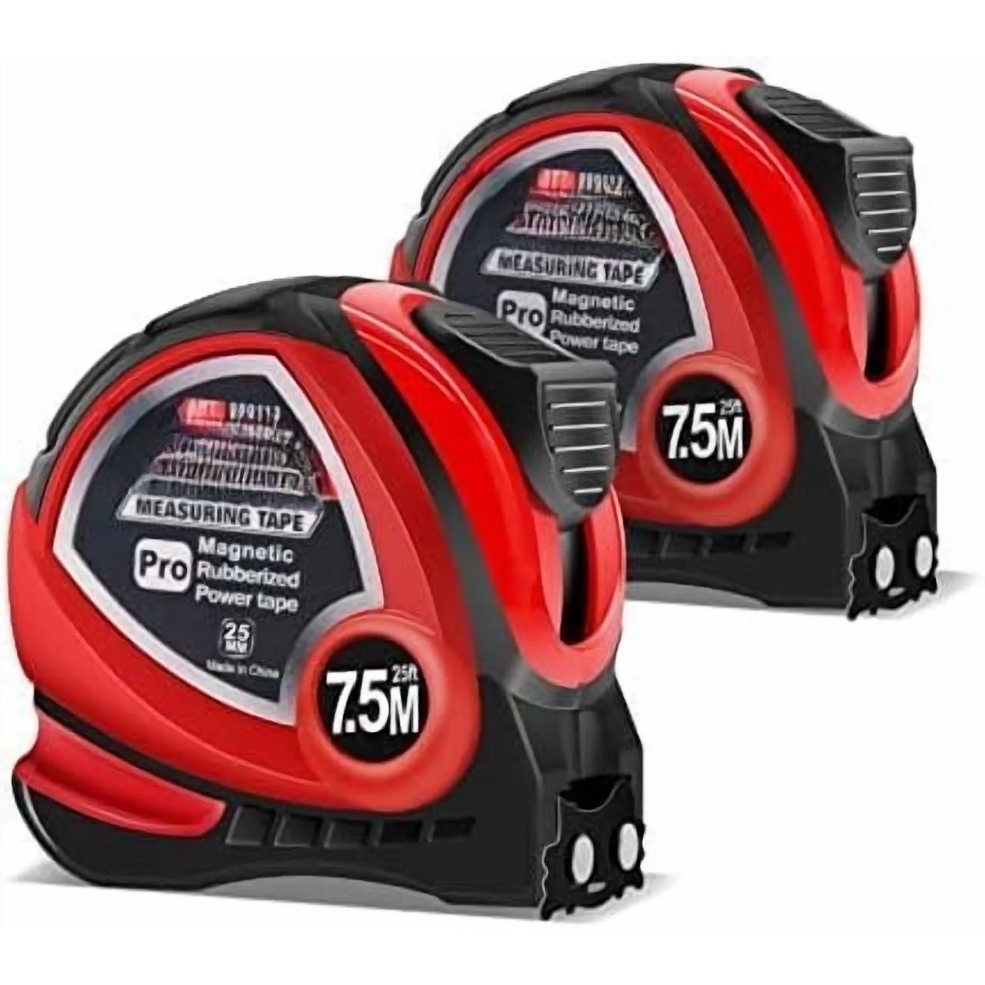 Industrial Tape Measure with Fractions 1/8 and Metric,Easy to Read,Measuring Tape with Belt Clip for Surveyors,Engineers,Household,Carpentry,Construction (1, 16 FT) (25 FT*2)