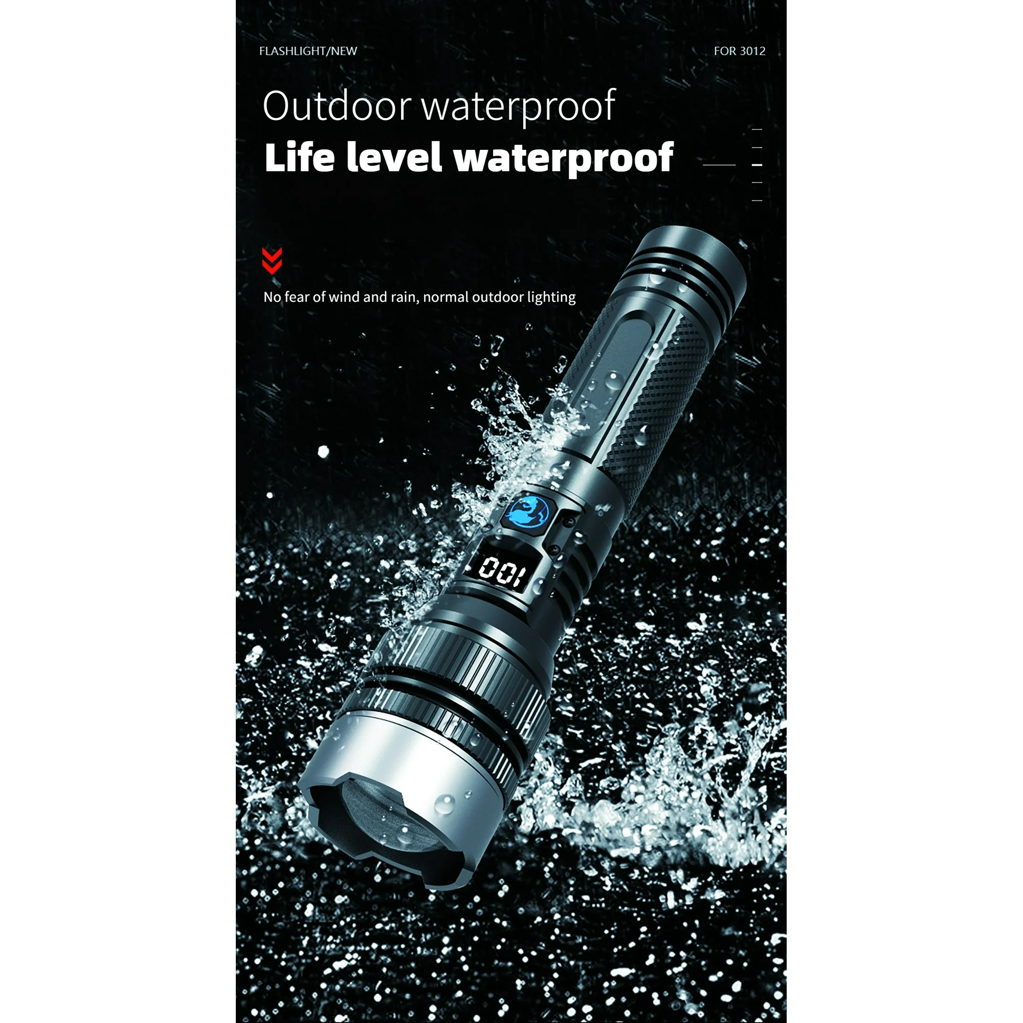 Juyafio Powerful Flashlight 150000 Lumens,USB Rechargeable Waterproof,Super Bright XHP70.2 Handheld Flashlight,Zoomable Torch for Hiking Hunting Camping - 图片 5