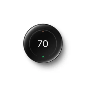 Google Nest Learning Thermostat (4th Gen) with Nest Temperature Sensor (2nd Gen) - Energy-Saving Smart Thermostat with Smart Schedule - Monitors Heating and Cooling System - Polished Obsidian